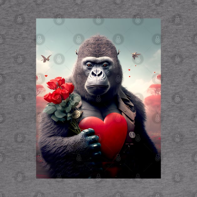 Valentine's Day in 2053  No. 3: Gorilla My Dreams on a Futuristic Valentine's Day by Puff Sumo